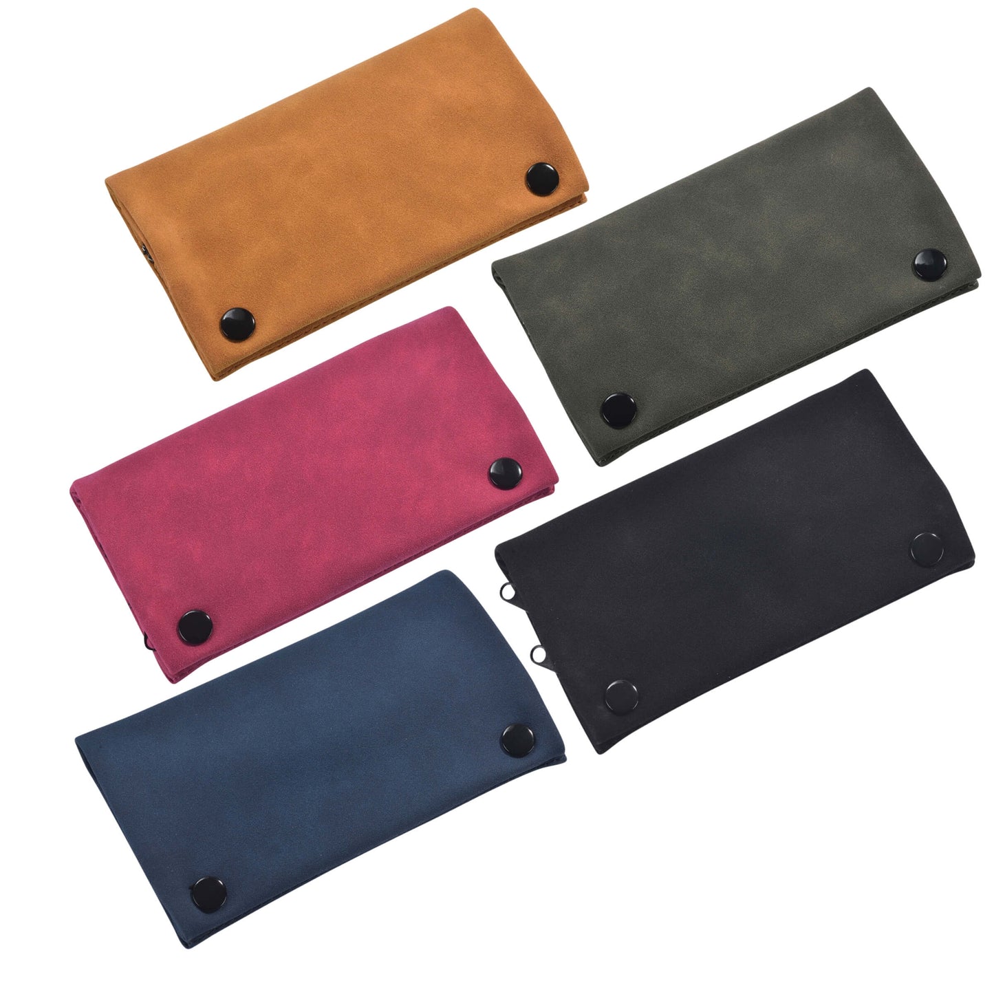 Borsa porta tabacco Champ 16x9cm con chiusura a bottoni 2 cerniere interne porta cartine