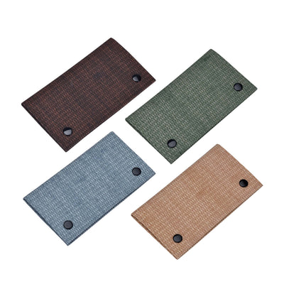 Borsa porta tabacco effetto lino Champ 16x9cm 3 cerniere interno lattice porta cartine