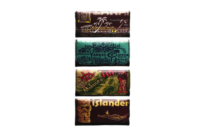 Borsa porta tabacco finta pelle WP Tiki design ispirato cultura Tiki texture morbida resistente