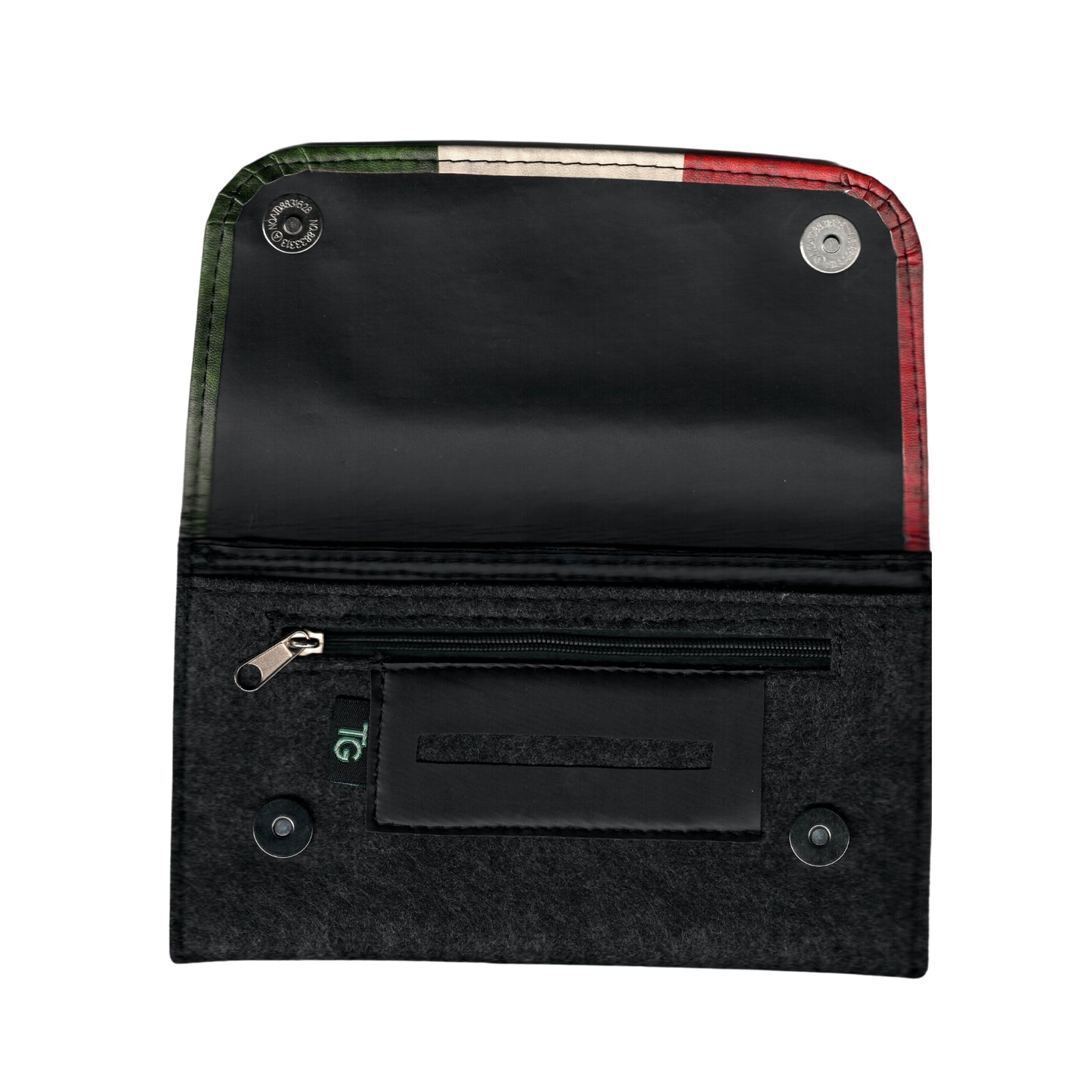 BORSA PORTA TABACCO TARGARD BANDIERA ITALIA IN ACRILICO 17,5x10 cm - 14075