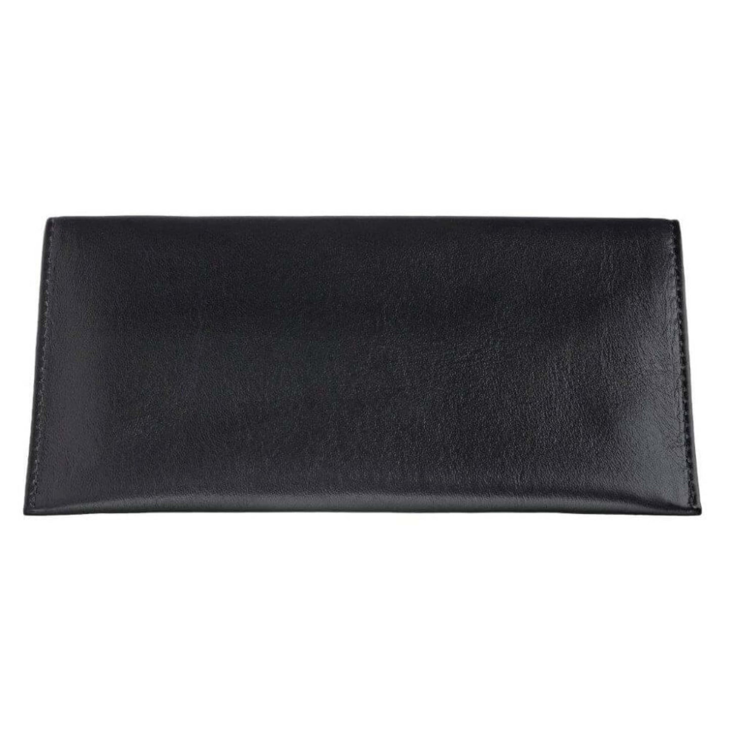 BORSA PORTA TABACCO ZIPPO IN VERA PELLE NAPPA NERA BI FOLD CON CHIUSURA A BOTTONI MAGNETICI