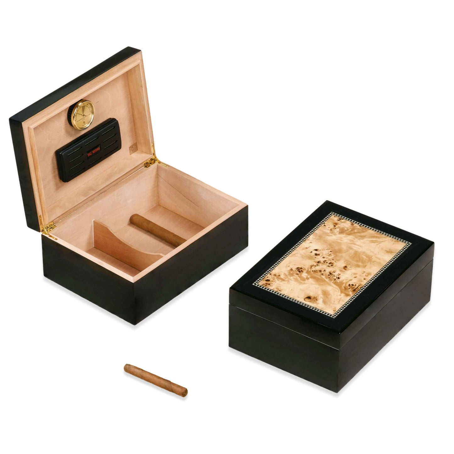 HUMIDOR DAL NEGRO LEGNO OLMO CON INTARSIO - 50 SIGARI - 2424