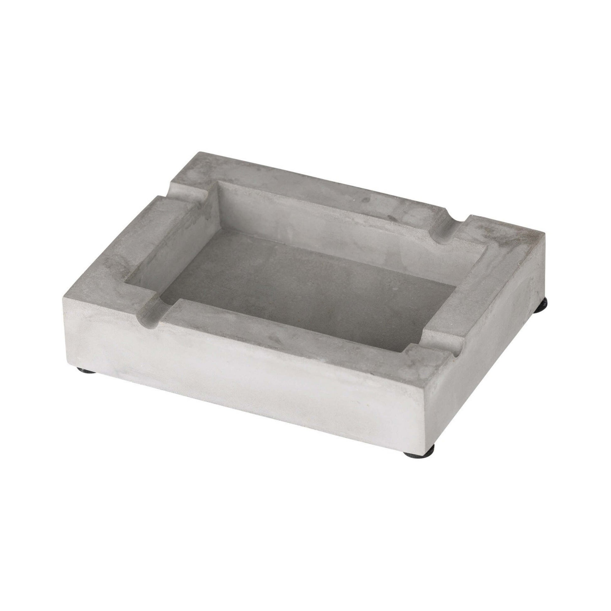 Posacenere grigio cemento 15,5x11,5x3,2cm design minimalista T07012
