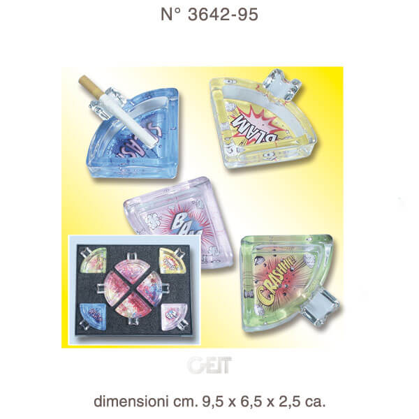 POSACENERE VETRO 'GLASS TRIANGLE' 3642-95