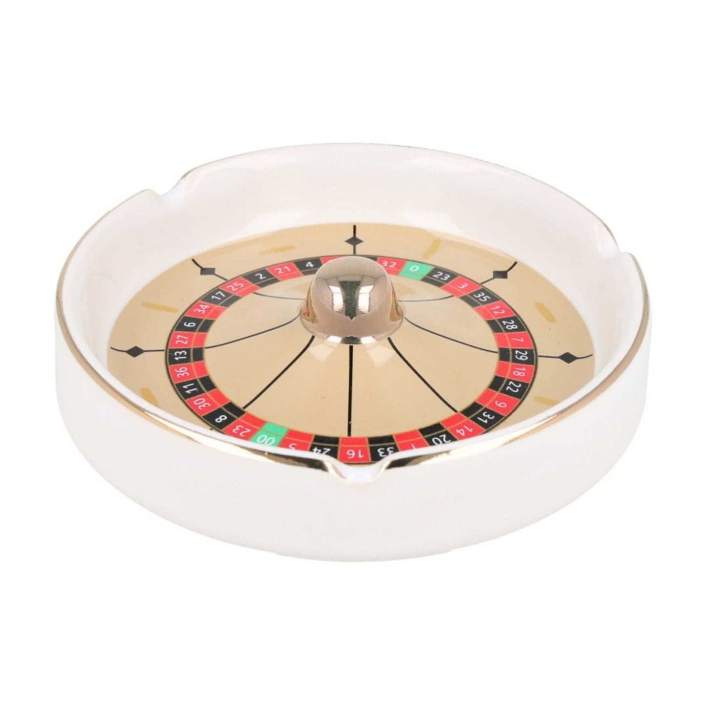 Zorr Posacenere in Metallo Roulette Bianco