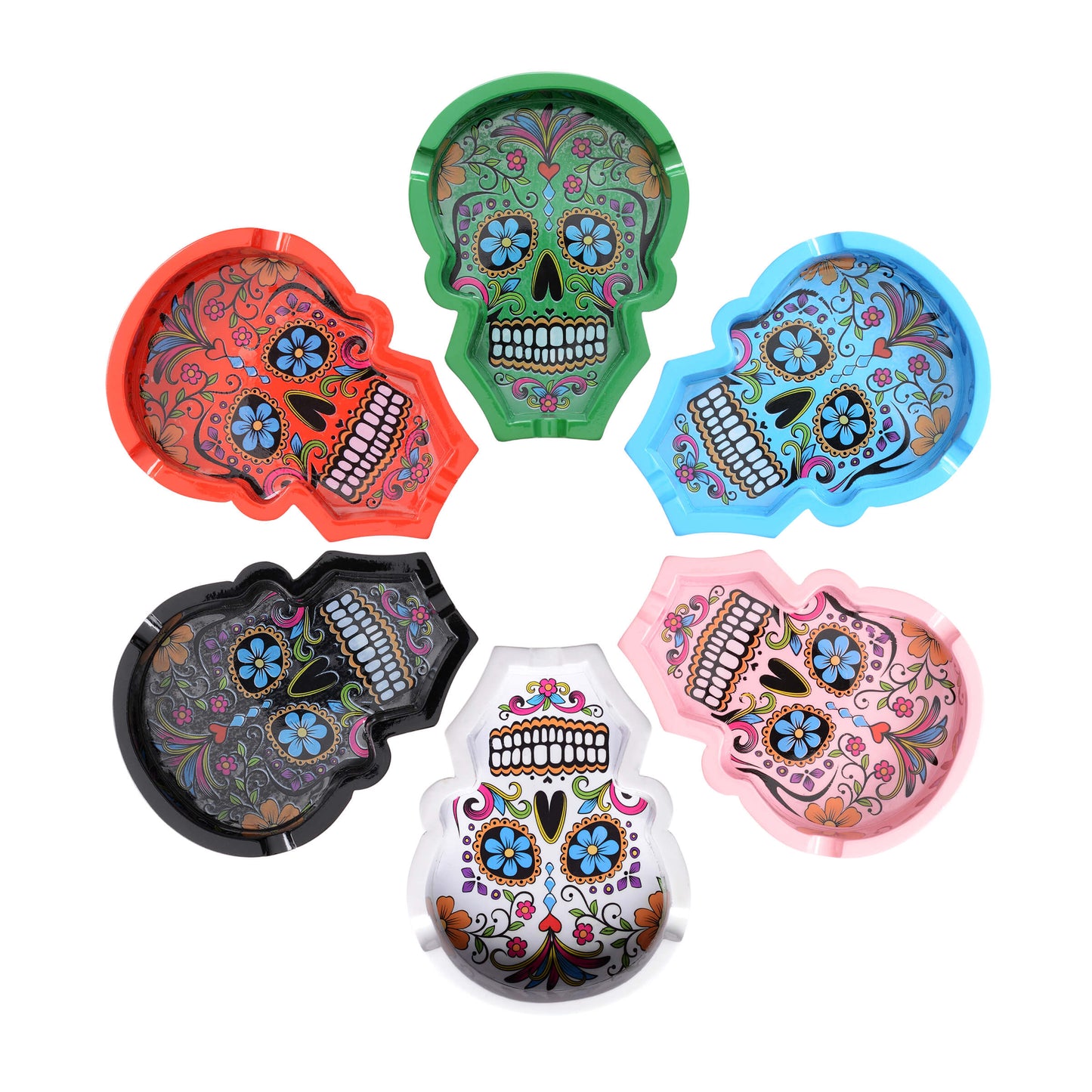 Posacenere Atomic poliresina La Catrina design calavera T07297I