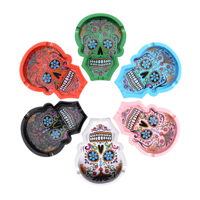 Posacenere Atomic poliresina La Catrina design calavera T07297I