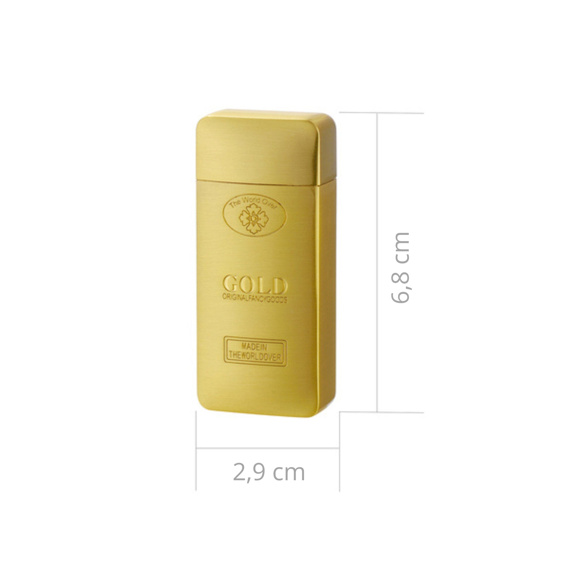 Posacenere Goldbar Pocket vista frontale formato compatto T07301A