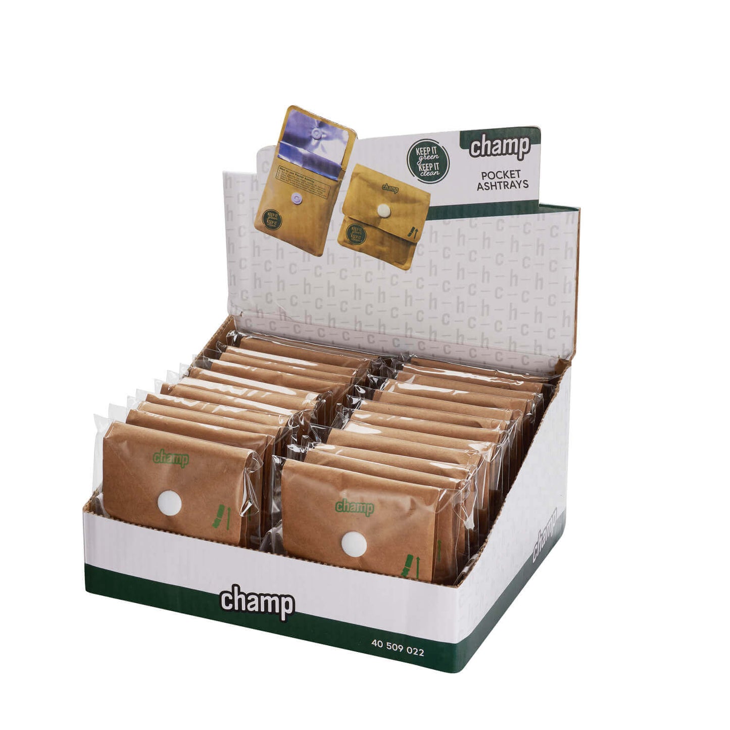 Champ Posacenere Tascabile Recycle Kraft con Rivestimento Interno Ignifugo