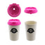 Posacenere mangiafumo Atomic Glow design bicchiere con coperchio 6pz