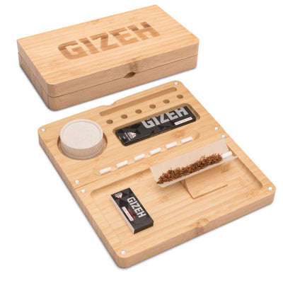 Gizeh Magnetic Bamboo Tray scomparti accessori aperti