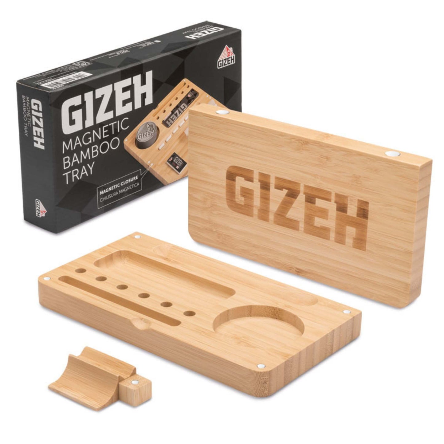 Gizeh Magnetic Bamboo Tray vassoio bambù doppia base apertura magnetica