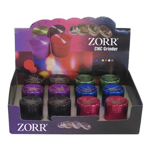 Grinder Zorr alluminio 40mm 4 parti disponibile in più colori vivaci
