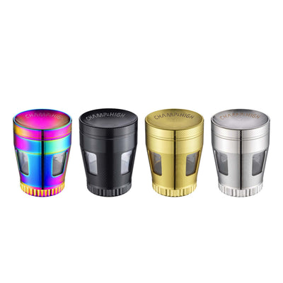 Grinder Window Curved 50mm 4 parti finestre trasparenti design curvo