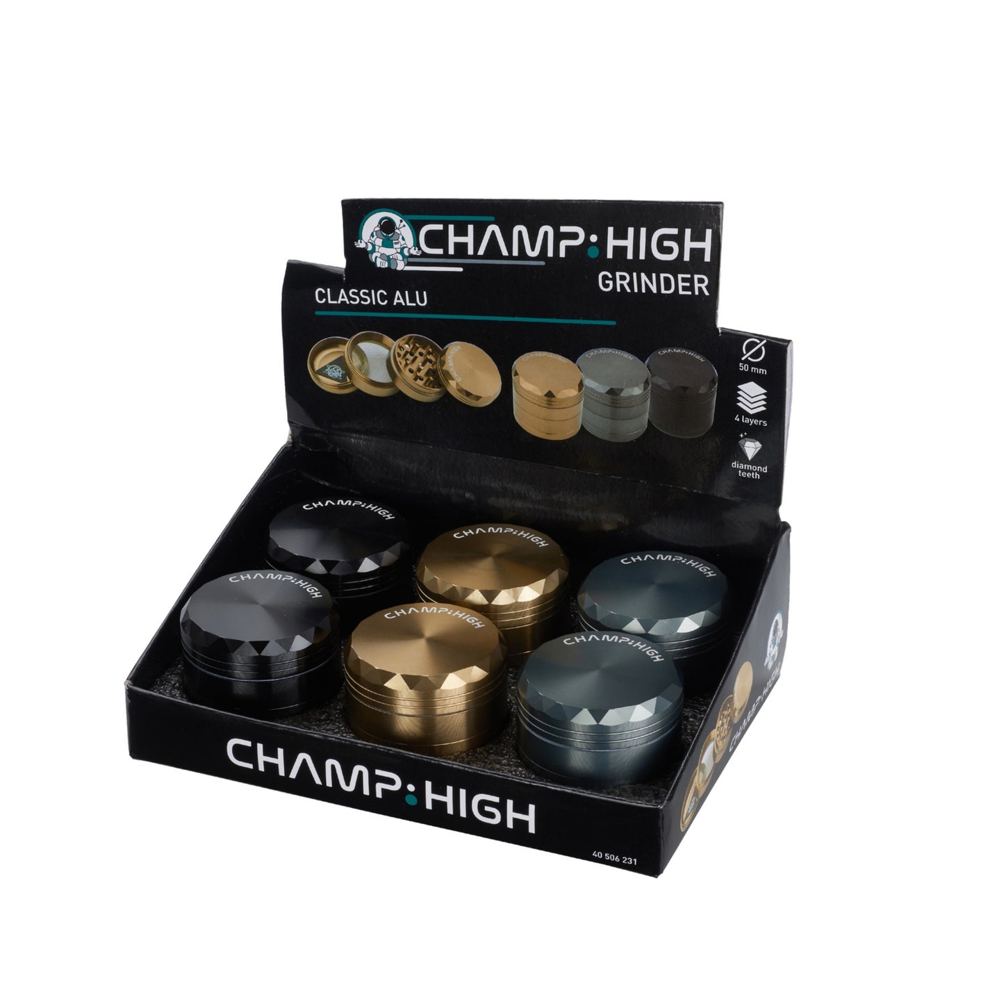 GRINDER CLASSIC ALU 50mm 4 PARTI - 40506231