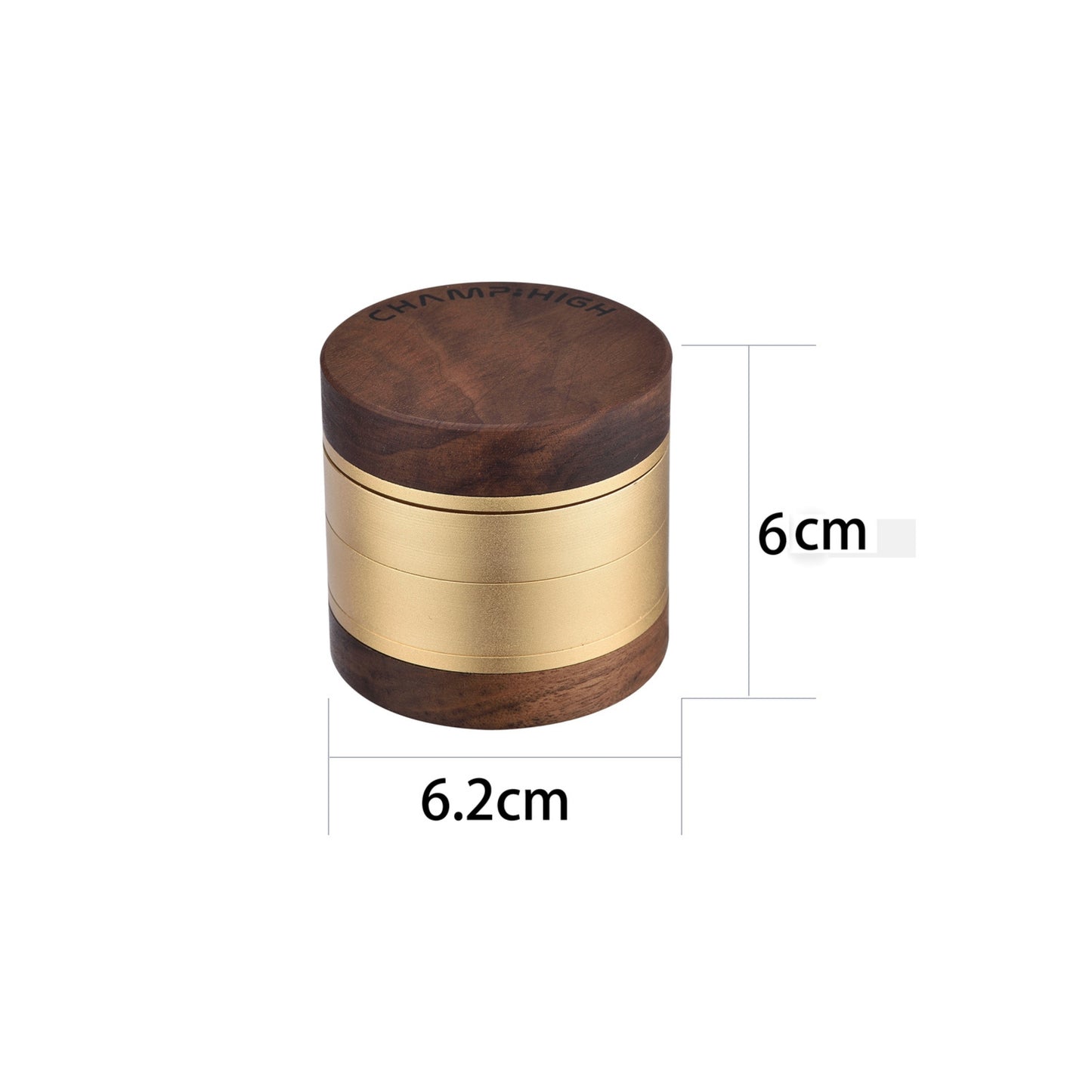 GRINDER ROUND WOODEN 62mm 4 PARTI - 40506170