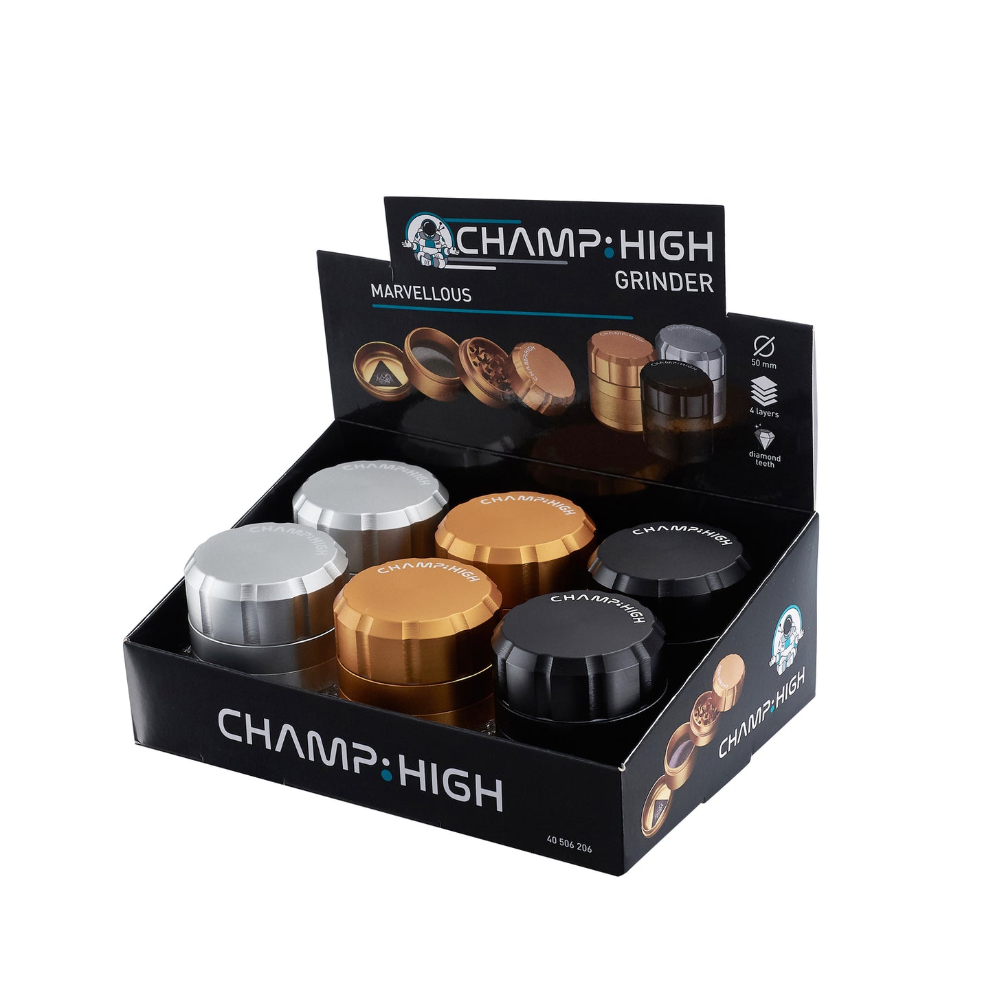 GRINDER MARVELLOUS ALU 56mm 4 PARTI - 40506206