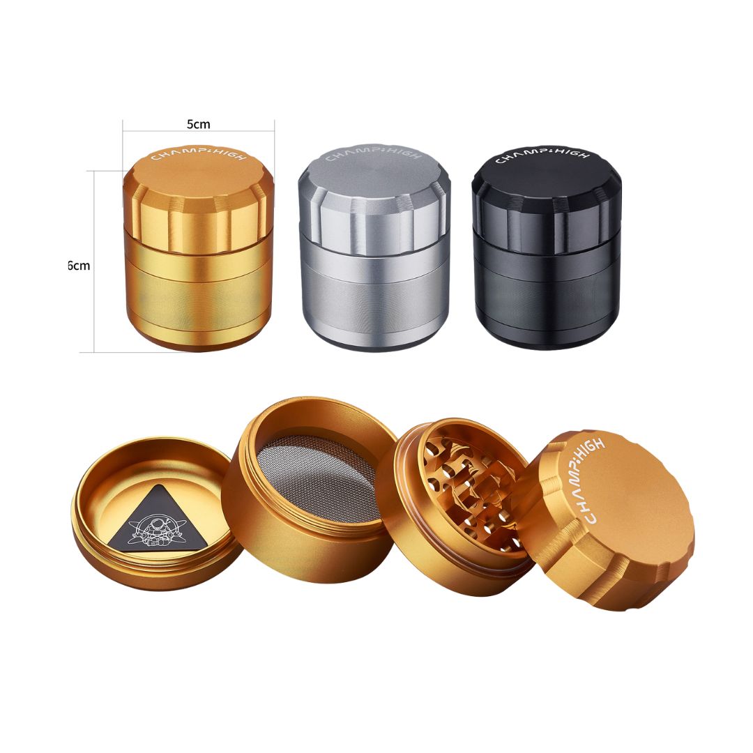Grinder Marvellous alluminio 56mm 4 parti rete filtraggio e contenitore