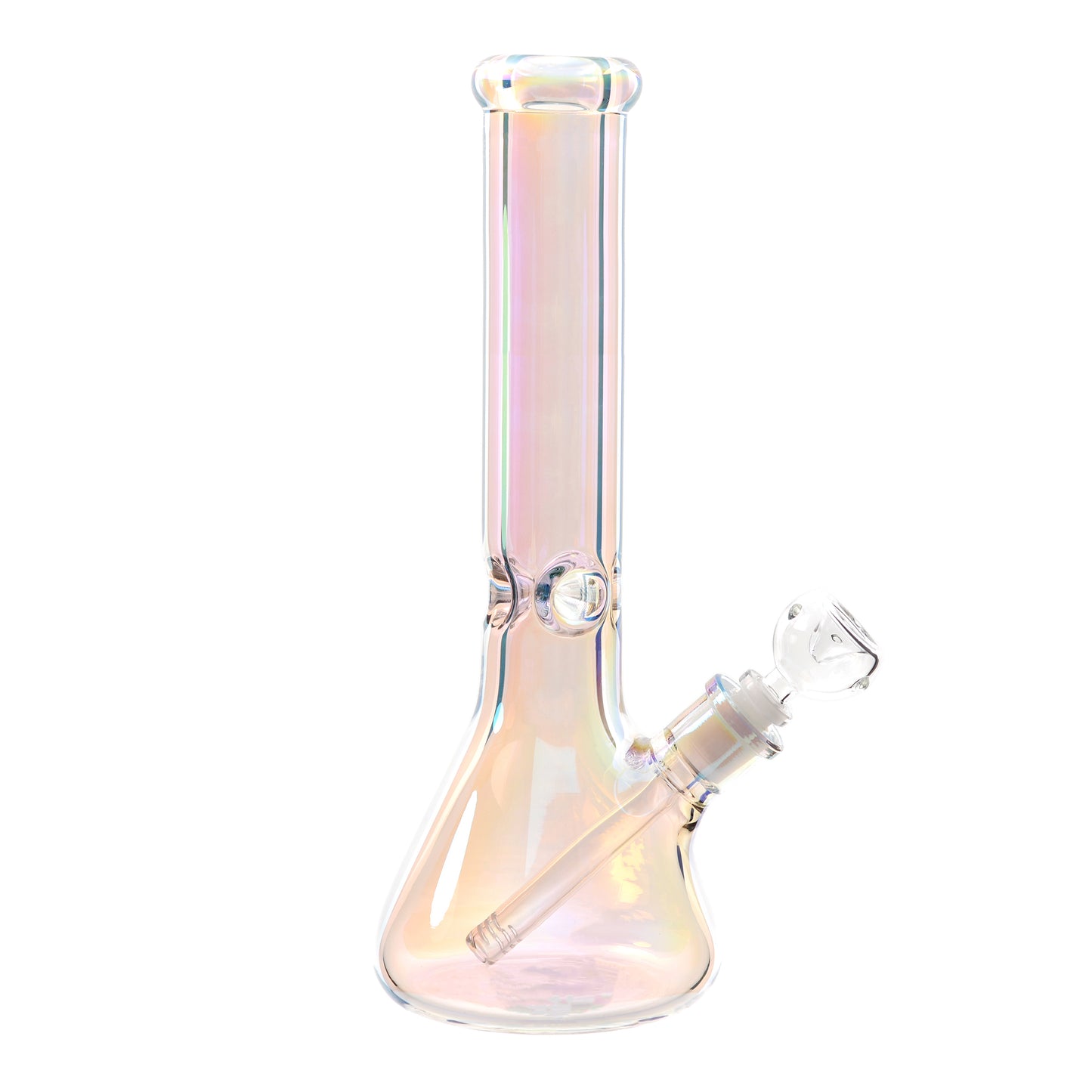 Dettaglio perla di diffusione e camera d'acqua del bong Atomic in vetro 38 cm