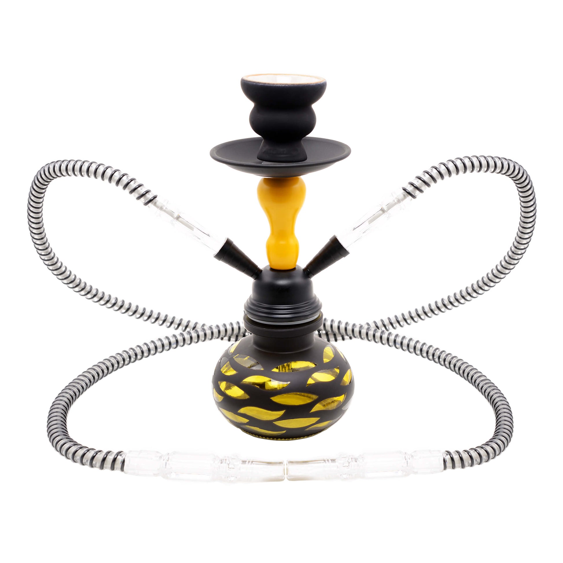 Narghilè Malaga Yellow AT-Hookah 25cm in vetro colore giallo vibrante