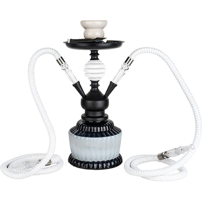 NARGHILE 30 cm 2 TUBI BIANCO - 31190