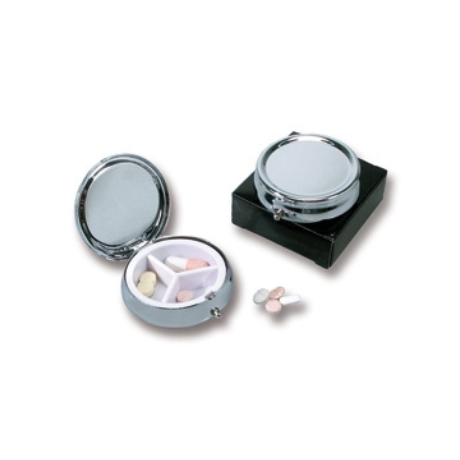 Porta pillole Pocket metallo diametro 5cm finitura lucida T09038A