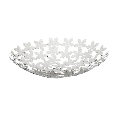 Bagutta Centrotavola Floreale in Acciaio Lucido 24x10 cm