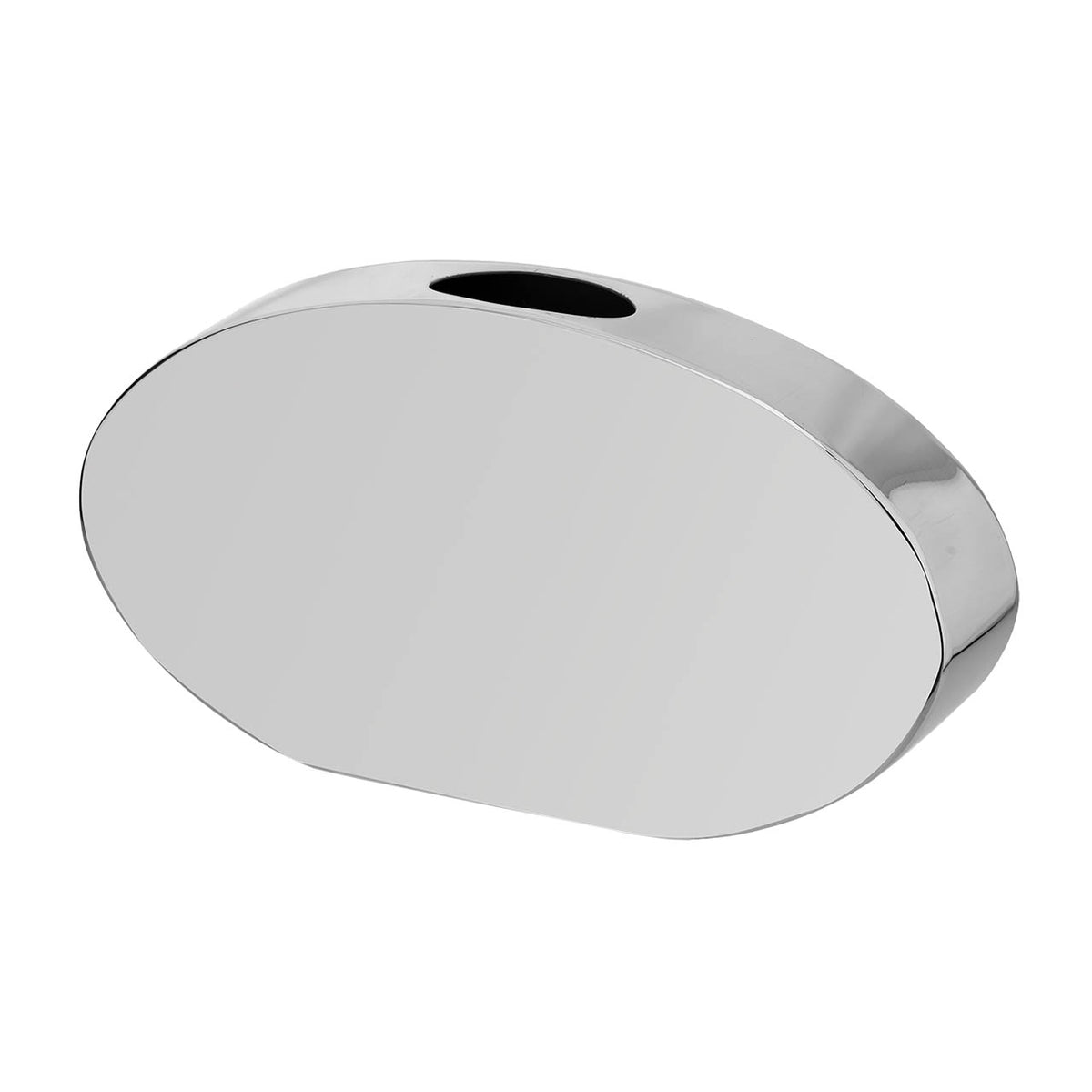 Bagutta Vaso Ovale Orizzontale in Acciaio Lucido 30x16 cm