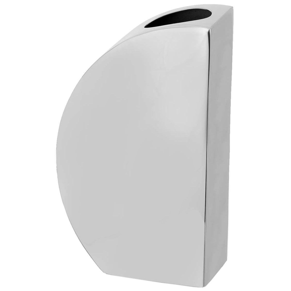 Bagutta Vaso Decorativo a Vela in Acciaio Lucido 25x28 cm
