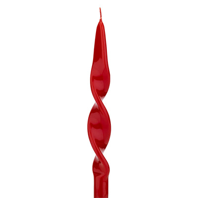 Bagutta Tendence Candele a Spirale Rosse 27x2,2 cm, 4 pezzi