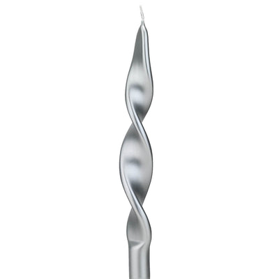 Bagutta Tendence Candele a Spirale Argento Metallizzato 27x2,2 cm, 4 pezzi