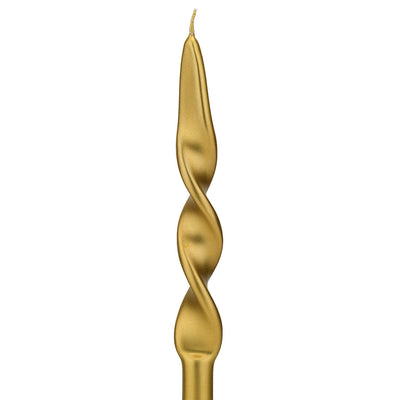Bagutta Tendence Candele a Spirale Oro Metallizzato 27x2,2 cm, 4 pezzi