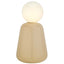Bagutta Lampada LED a Vaso in Vetro Beige Ricaricabile USB 27 cm