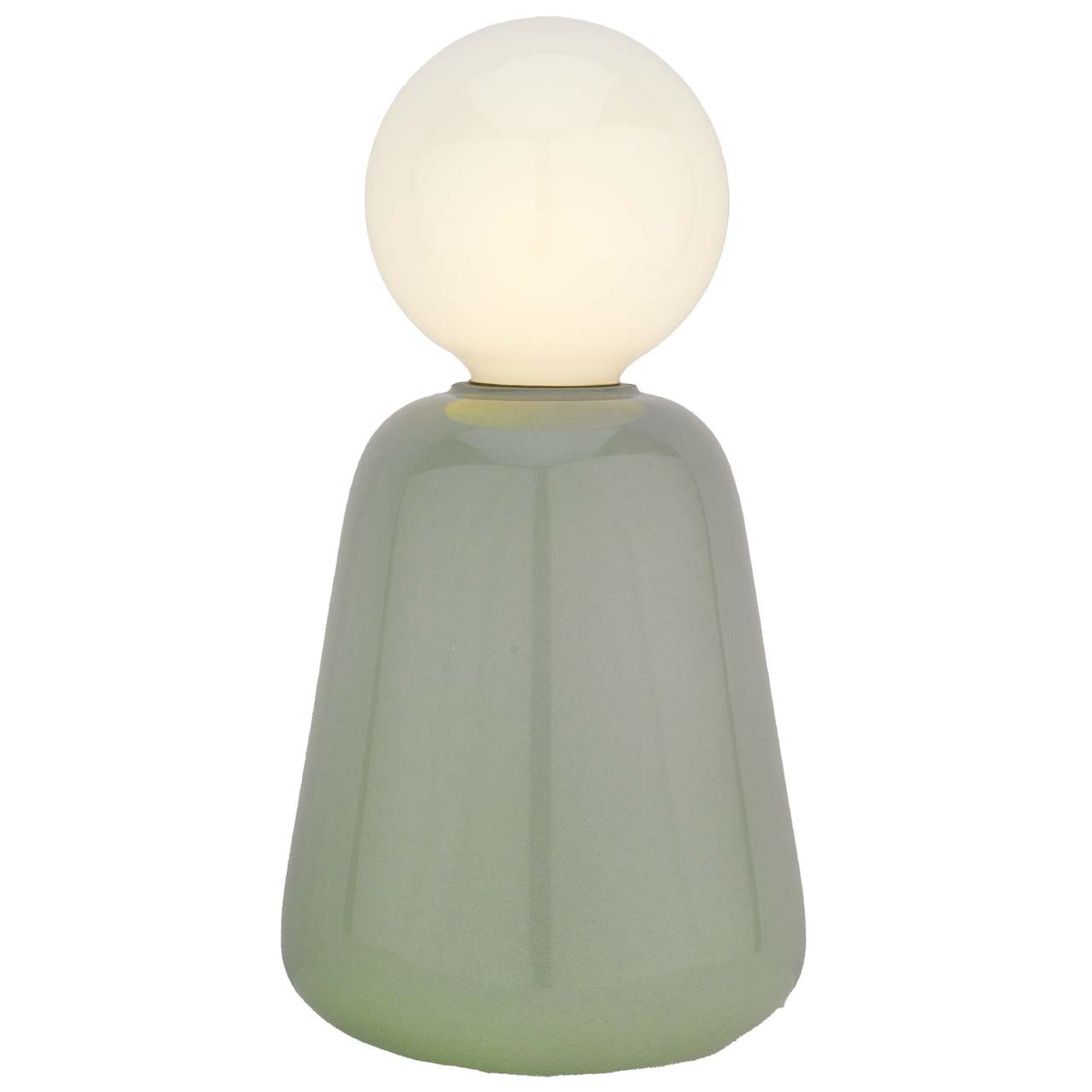 Bagutta Lampada LED a Vaso in Vetro Verde Ricaricabile USB 27 cm