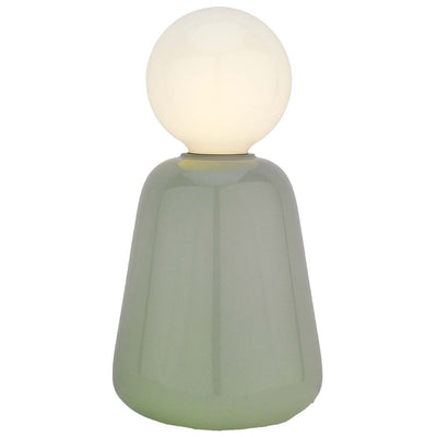 Bagutta Lampada LED a Vaso in Vetro Verde Ricaricabile USB 27 cm