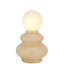 Bagutta Lampada LED a Vaso in Vetro Beige Ricaricabile USB 25 cm