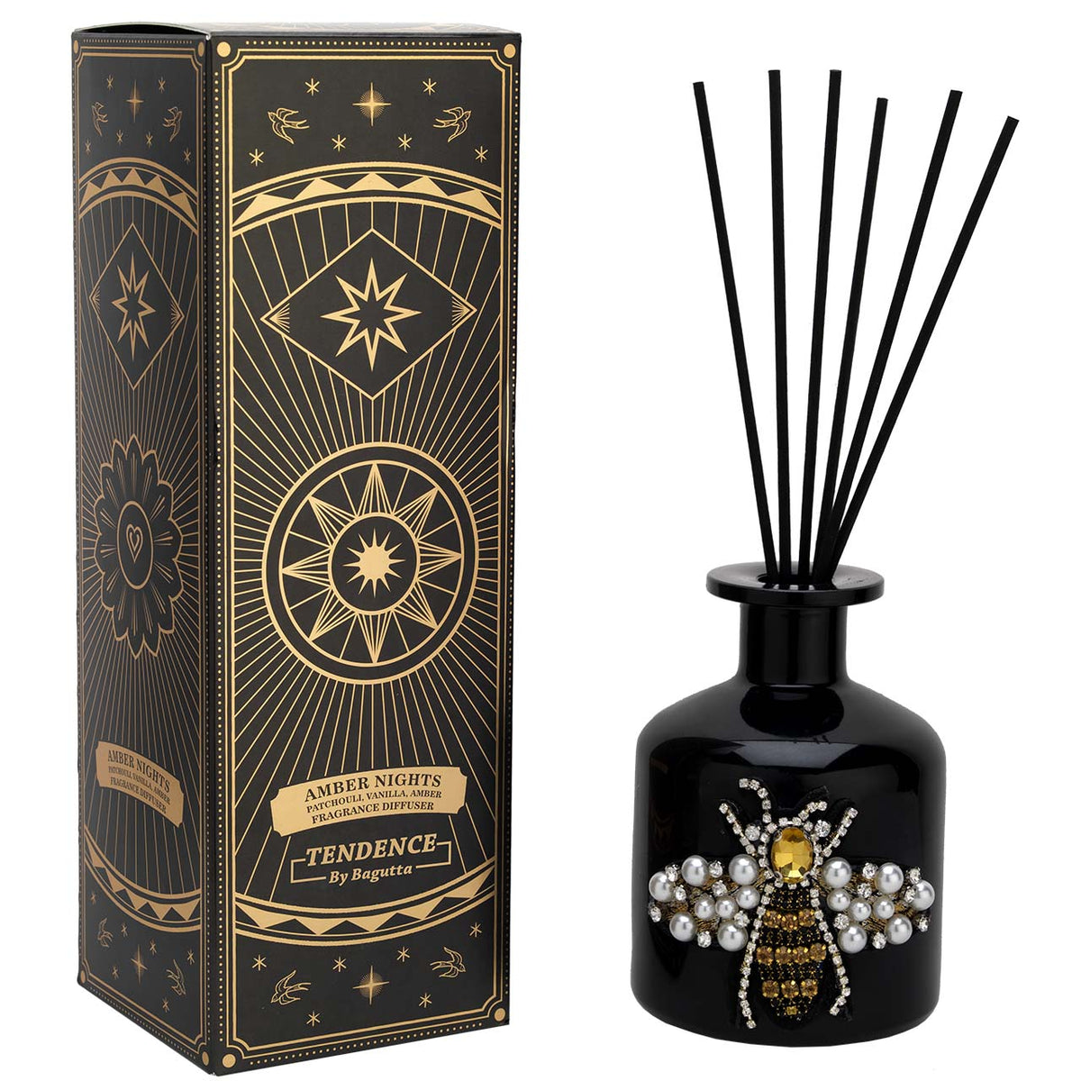 Bagutta Profumatore per Ambienti Ape Nera Fragranza Ambra 200 ml 11 cm
