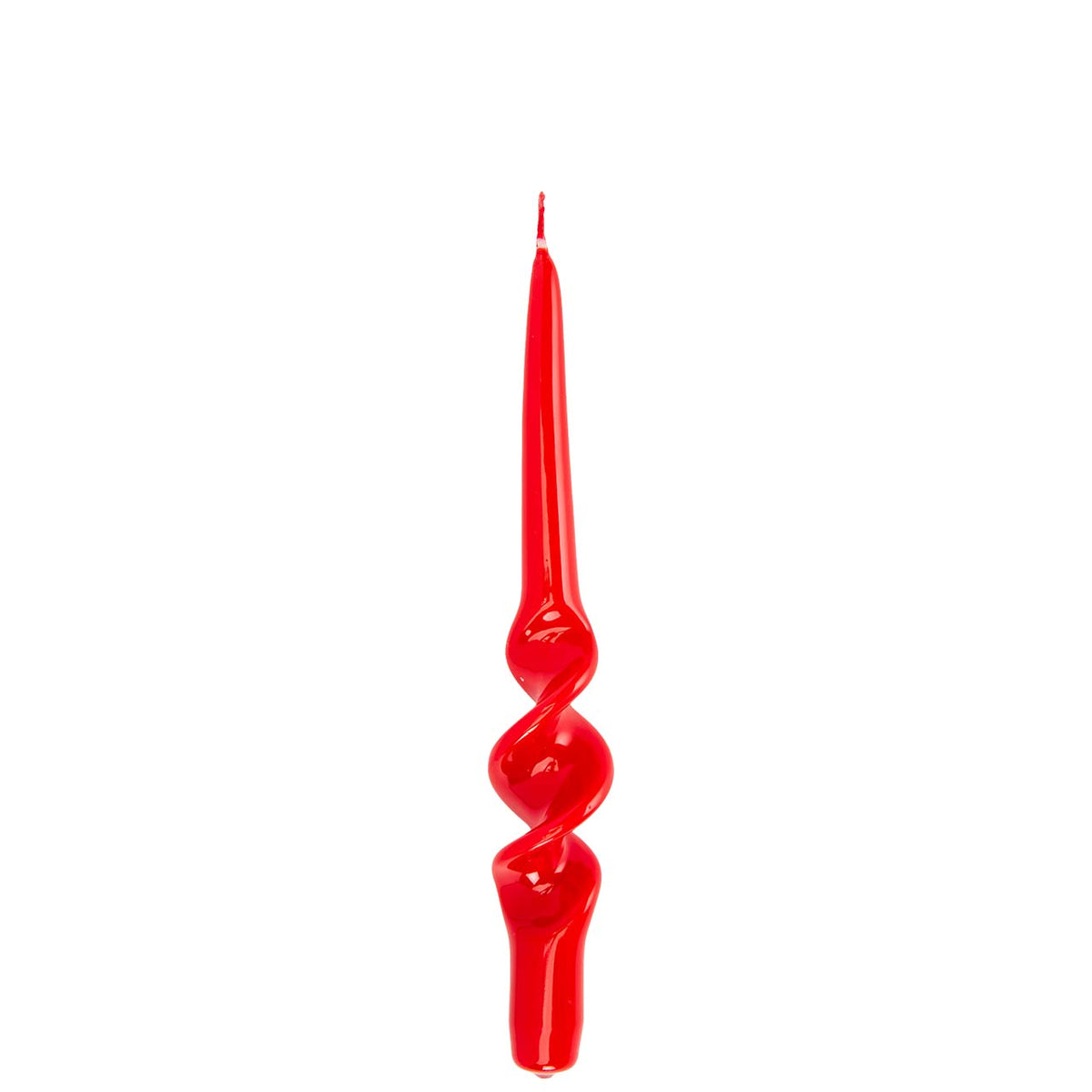 Bagutta Candele a Mezza Spirale Rosse 23,5x2,2 cm 8 pezzi