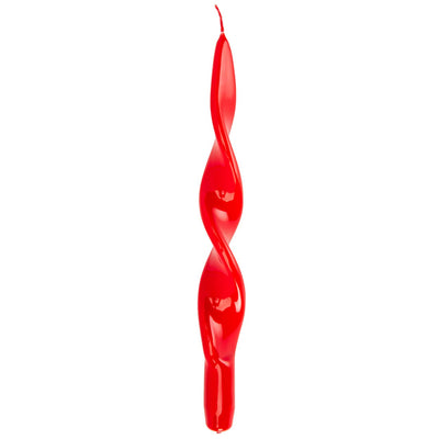 Bagutta Candele a Spirale Rosse 27x2,2 cm 4 pezzi