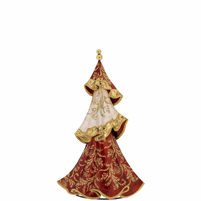 Bagutta Albero Natalizio in Metallo Smaltato e Madreperla Capiz 46 cm