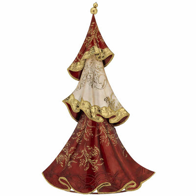 Bagutta Albero Natalizio in Metallo Smaltato e Madreperla Capiz 61 cm