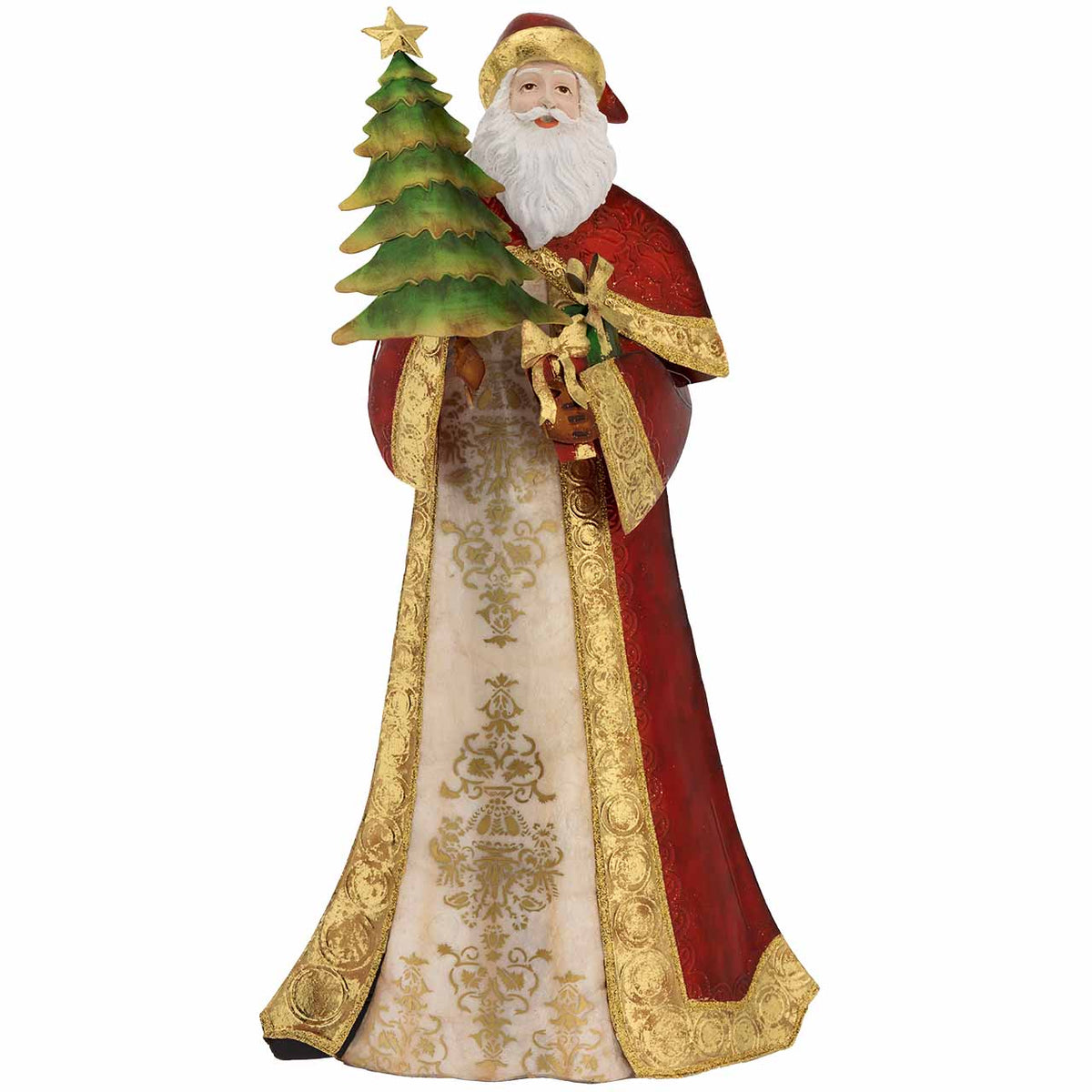 Bagutta Babbo Natale in Metallo Smaltato e Madreperla Capiz 61 cm