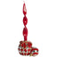 Bagutta Caramella Natalizia Rossa e Argento Profumatore e Portacandela 16 cm