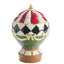 Bagutta Mongolfiera Natalizia in Ceramica Rossa Verde e Bianca 27 cm
