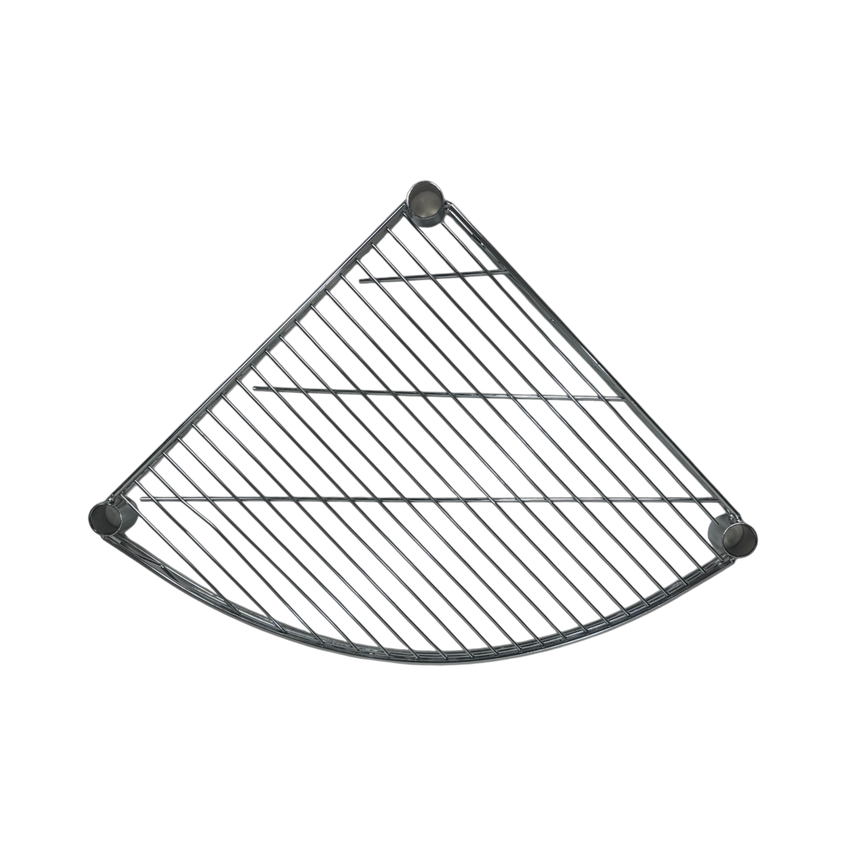 Metallika Ripiano Angolare 45 × 45 cm in Acciaio Cromato