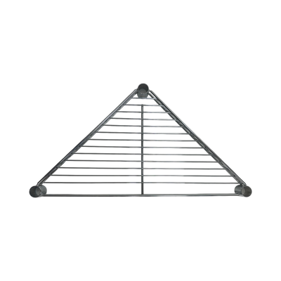 Metallika Ripiano Angolare 45 × 45 cm in Acciaio Cromato