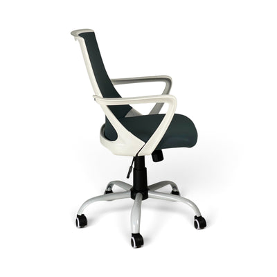 Powerlan Trendy Poltrona da Ufficio in Rete Traspirante con Struttura Bianca
