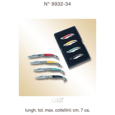 COLTELLINO MICRO FLUO PENDANTS 4PZ - COLORI ASSORTITI  9932-34
