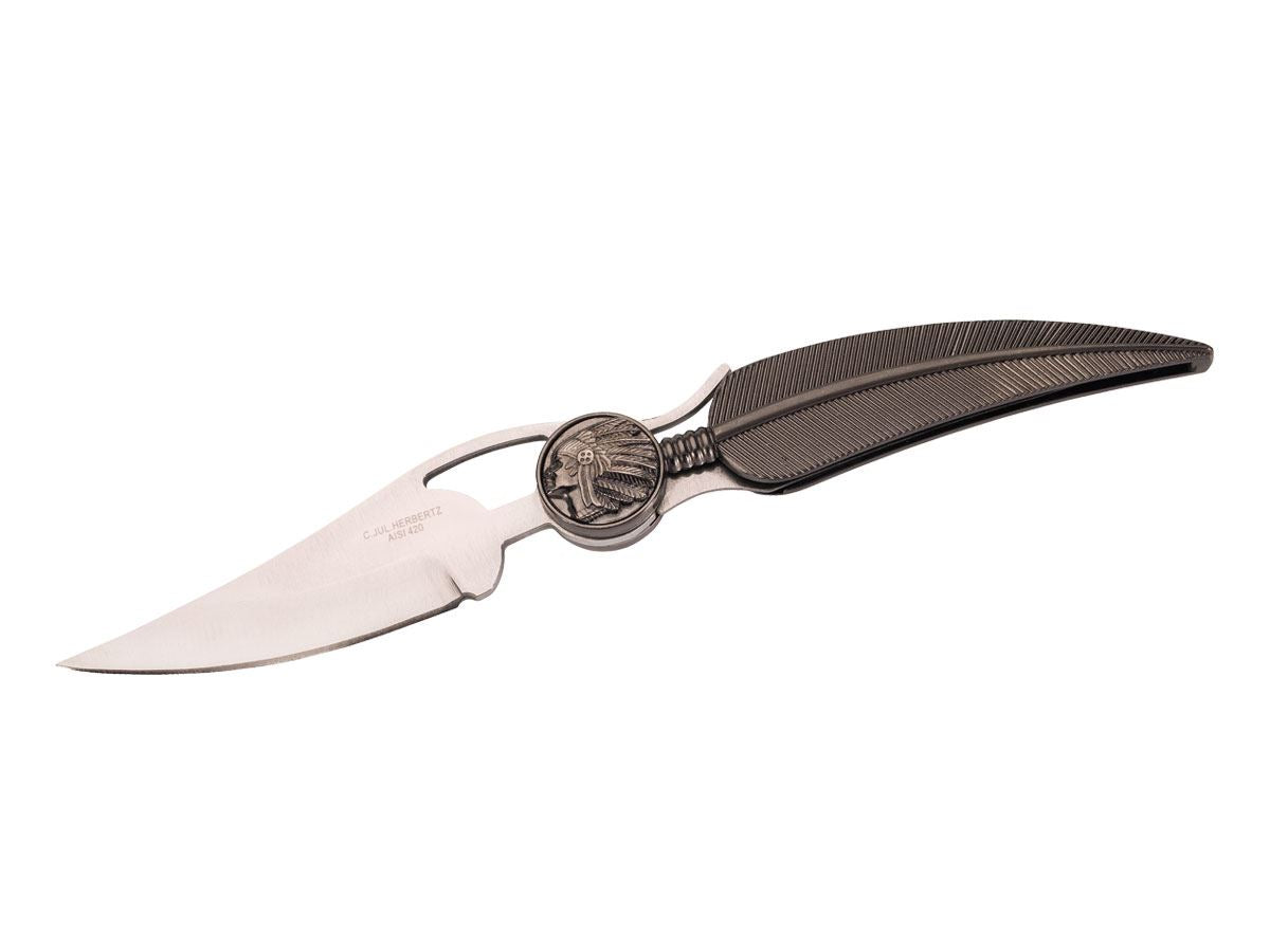 Coltello Herbertz Neckmuk folding lama D2 Tool Steel satinata manico G-10 fodero Kydex