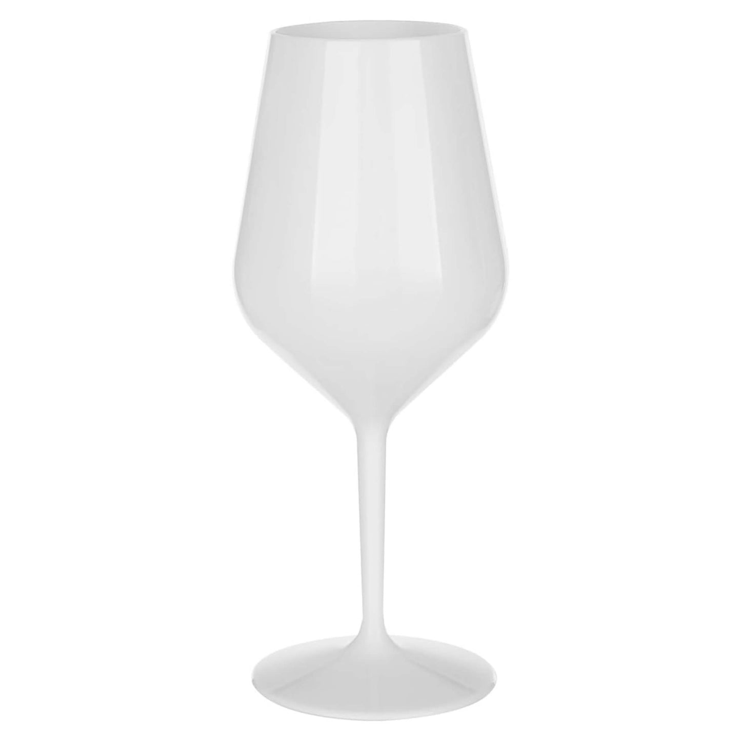 Dettaglio materiale Tritan TT e forma calice Goldplast bianco 470cc
